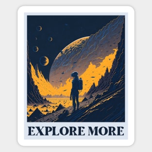 Explore More Space Adventure T-Shirt Sticker